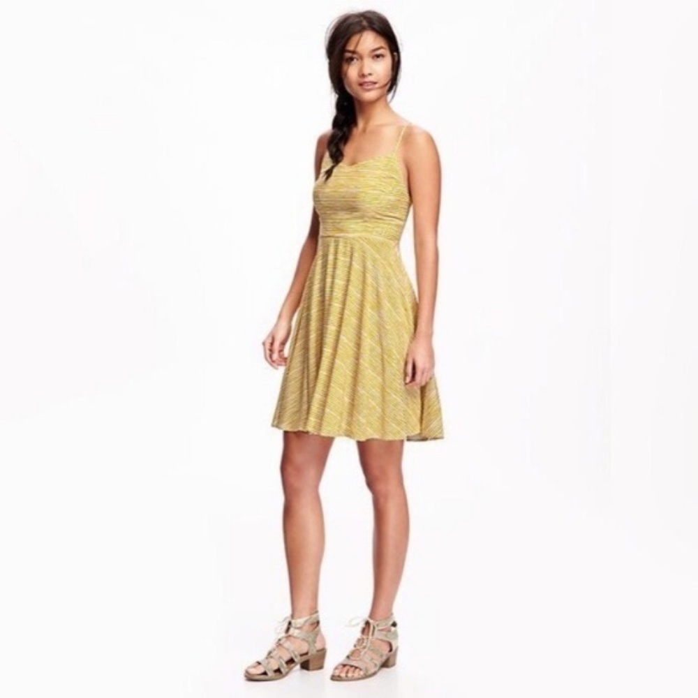 NWT Citron and White Striped Dress